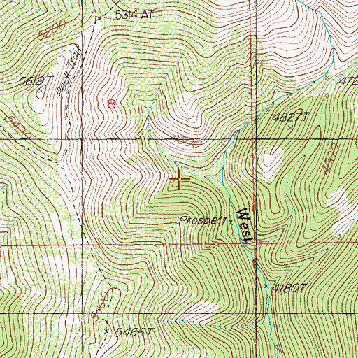 Topographic Map of Mastodon Mine, ID