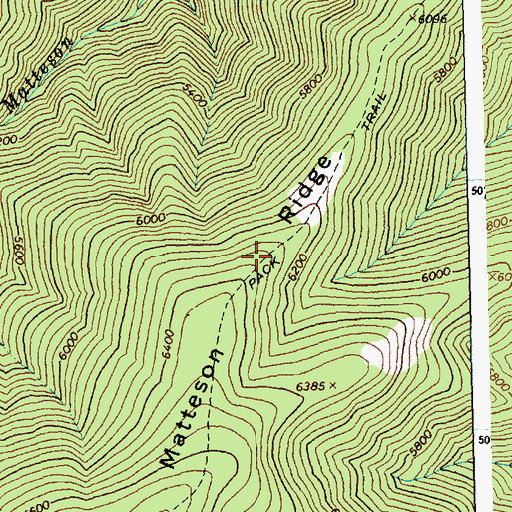 Topographic Map of Matteson Ridge, ID