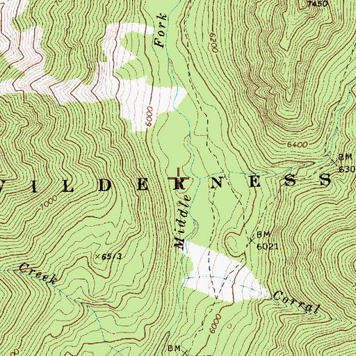 Topographic Map of Mattingly Creek, ID