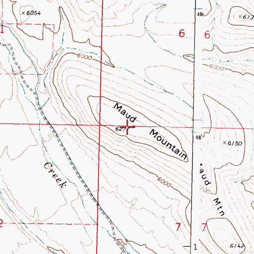 Topographic Map of Maud Mountain, ID