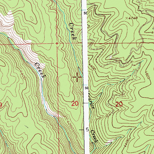 Topographic Map of Maurice Creek, ID