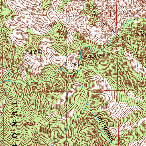 Topographic Map of Maxwell Creek, ID