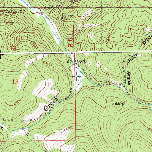 Topographic Map of Mayflower Creek, ID