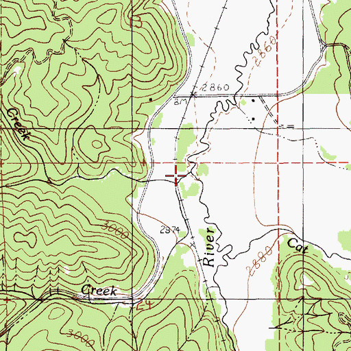Topographic Map of Mazie Creek, ID