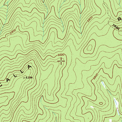 Topographic Map of McCalla Ridge, ID