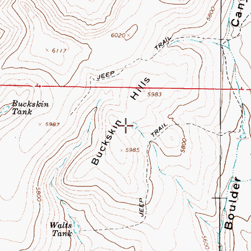 Topographic Map of Needed Tank, AZ