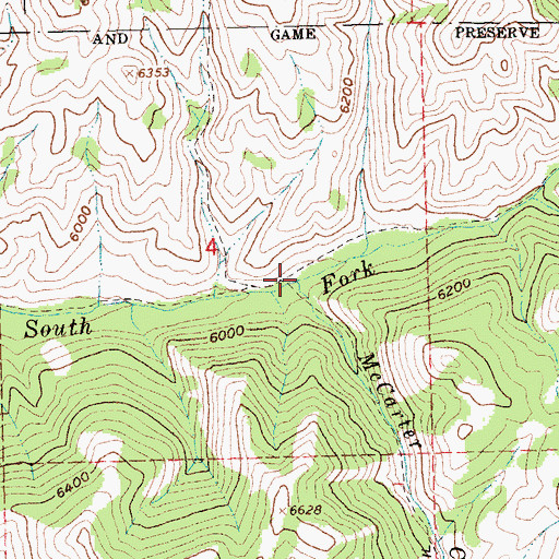 Topographic Map of McCarter Creek, ID