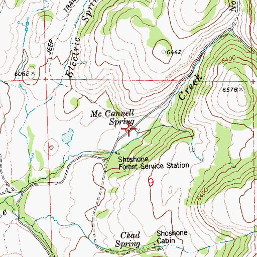 Topographic Map of McConnell Spring, ID