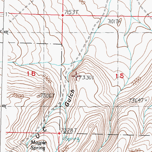 Topographic Map of McCoy Canyon, ID
