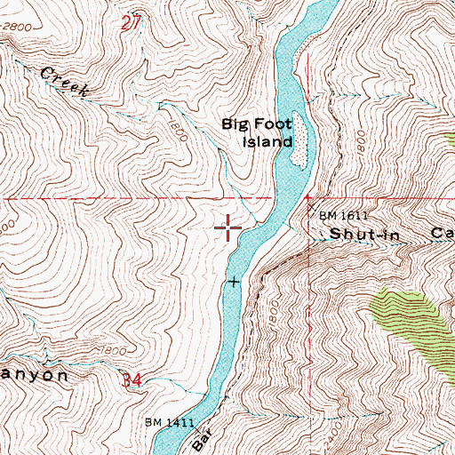 Topographic Map of McCulley Creek, ID