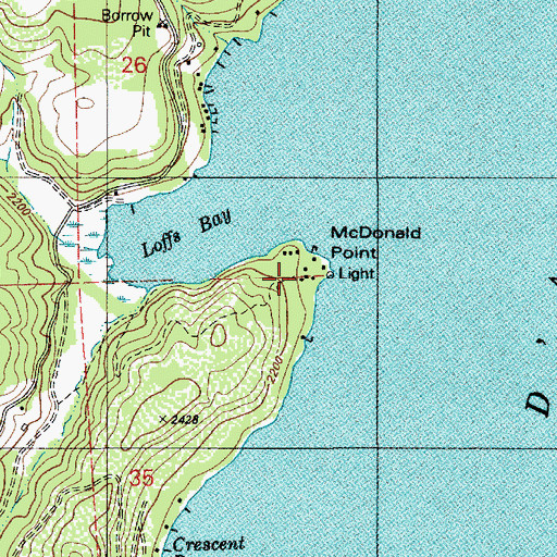 Topographic Map of McDonald Point, ID