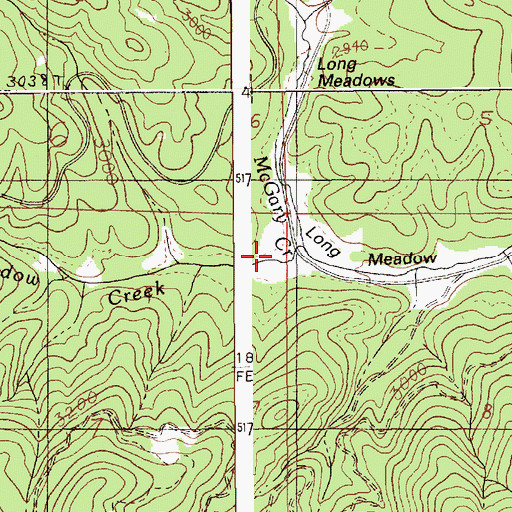 Topographic Map of McGary Creek, ID