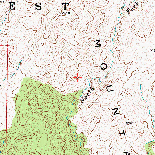 Topographic Map of North Fork Spring, AZ
