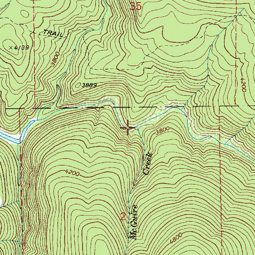 Topographic Map of McGuire Creek, ID