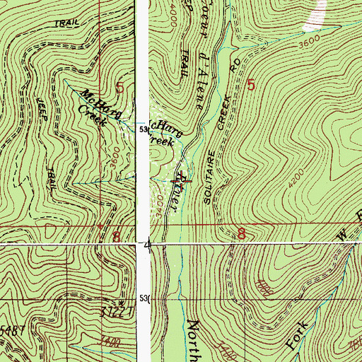 Topographic Map of McHarg Creek, ID