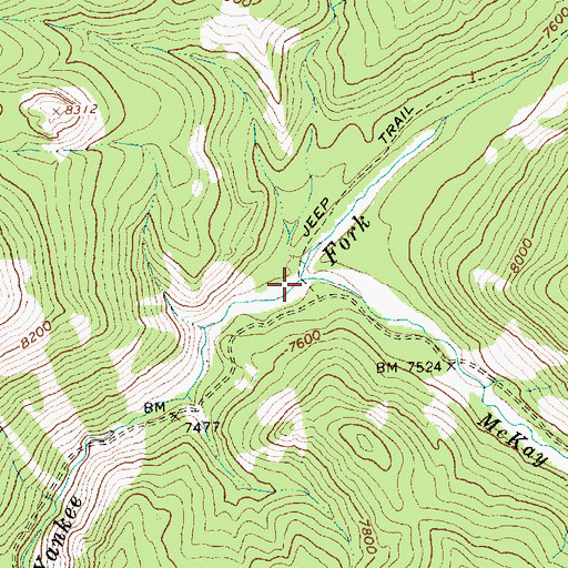 Topographic Map of McKay Creek, ID