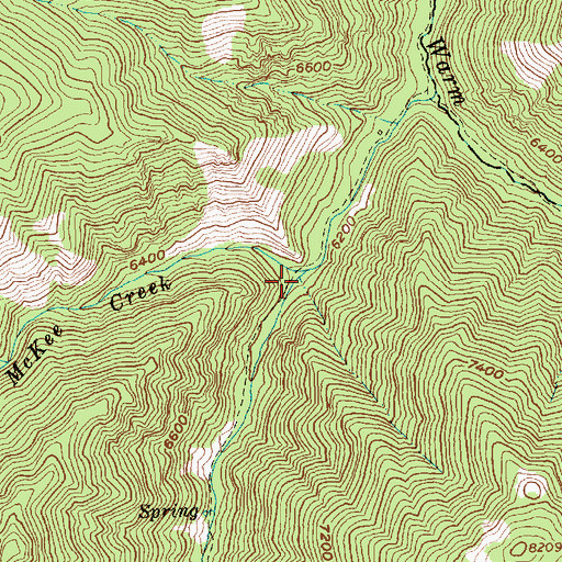 Topographic Map of McKee Creek, ID