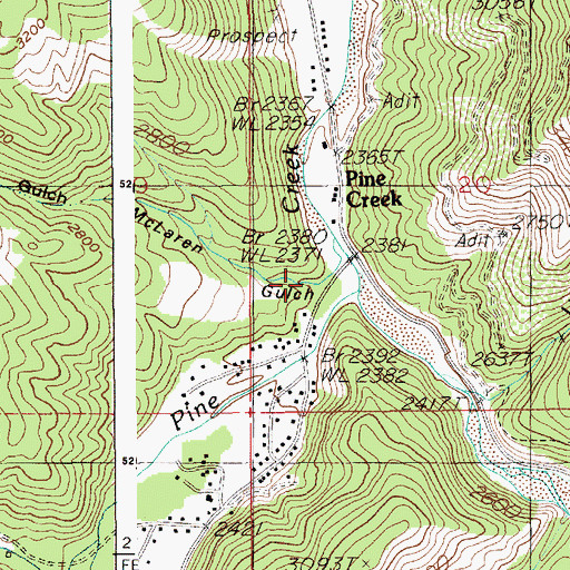 Topographic Map of McLaren Gulch, ID