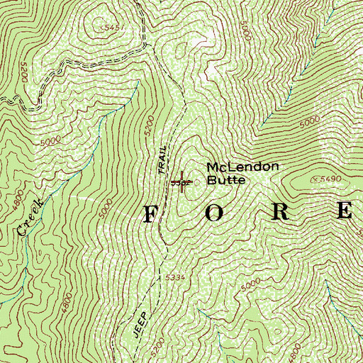 Topographic Map of McLendon Butte, ID