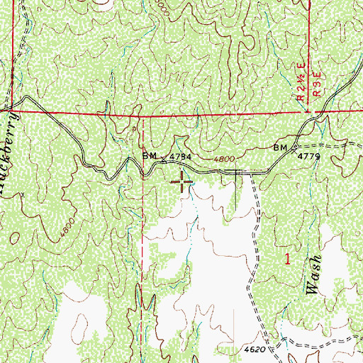 Topographic Map of North Tank, AZ