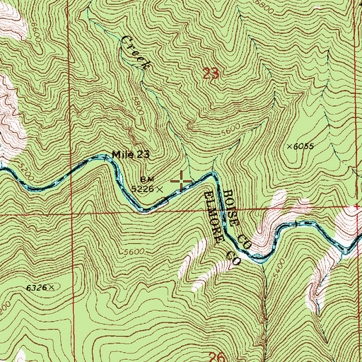 Topographic Map of McNutt Creek, ID