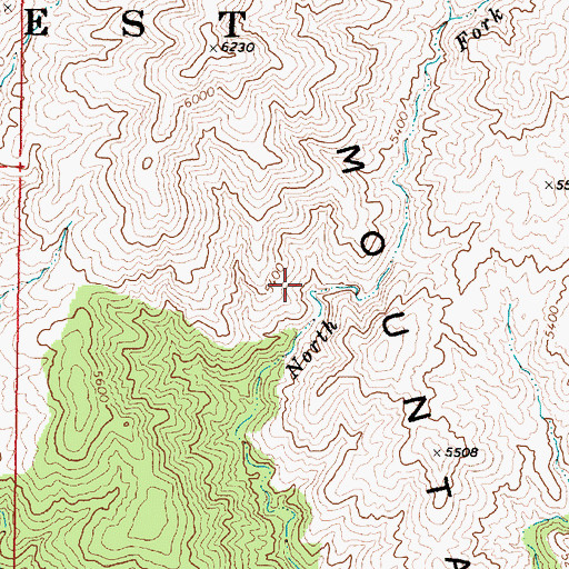 Topographic Map of North Tank, AZ