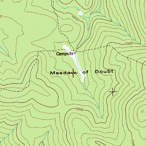 Topographic Map of Meadow of Doubt, ID