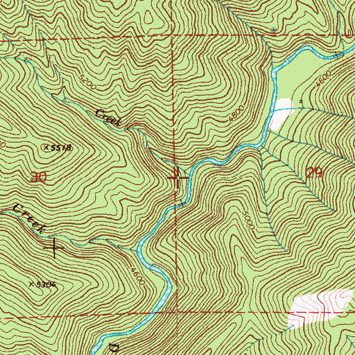 Topographic Map of Meadow Camp Creek, ID