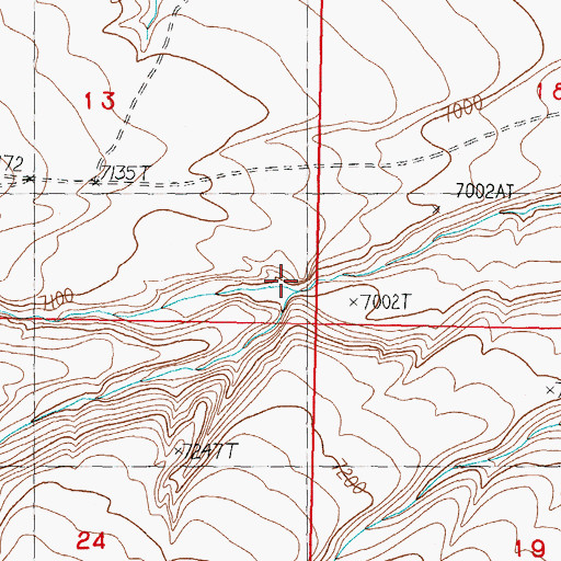 Topographic Map of Meadow Canyon, ID