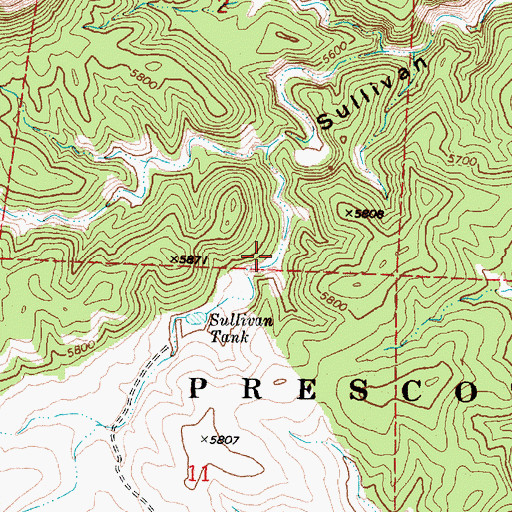 Topographic Map of Norton Water Tank, AZ