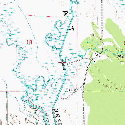 Topographic Map of Meadow Creek, ID