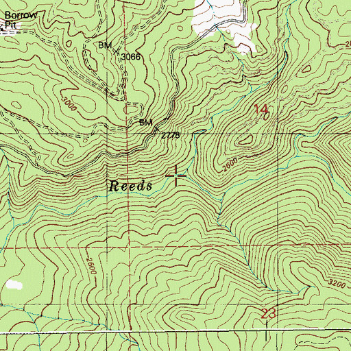 Topographic Map of Meadow Creek, ID