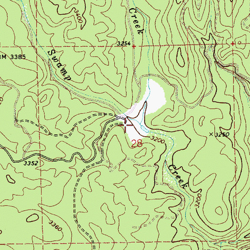 Topographic Map of Meadow Creek, ID