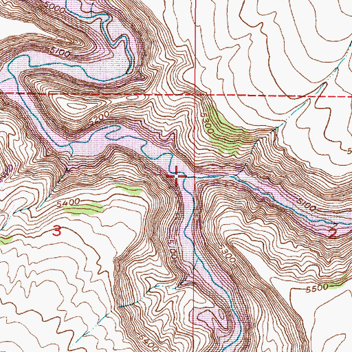 Topographic Map of Meadow Creek, ID