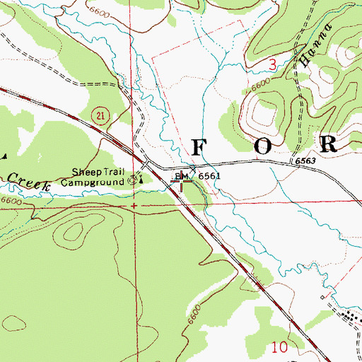 Topographic Map of Meadow Creek, ID