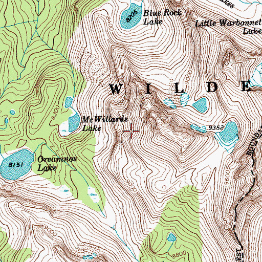 Topographic Map of Meadow Lake, ID