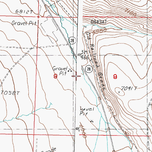 Topographic Map of Meadow Lake Creek, ID