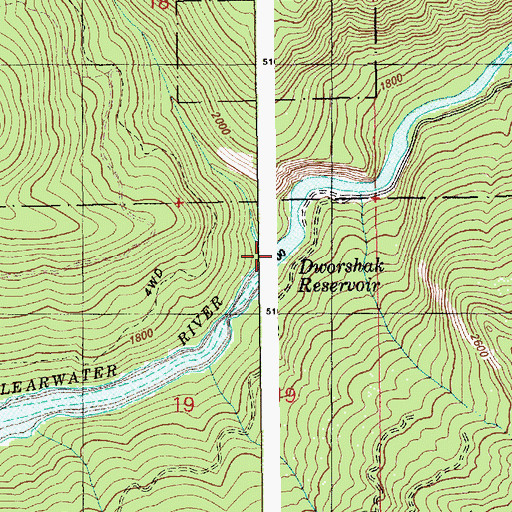 Topographic Map of Meadows Creek, ID