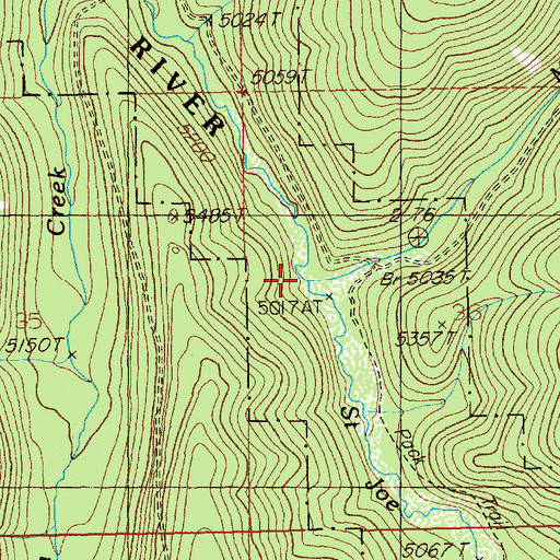 Topographic Map of Medicine Creek, ID