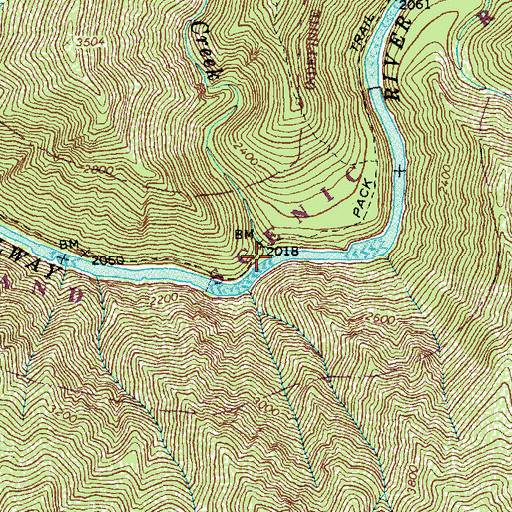 Topographic Map of Meeker Creek, ID