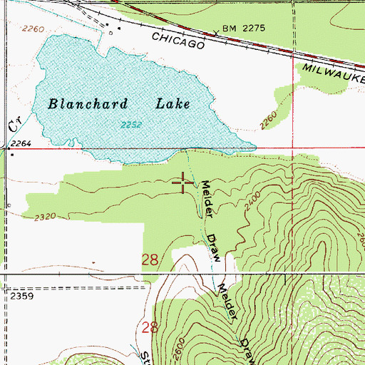 Topographic Map of Melder Draw, ID