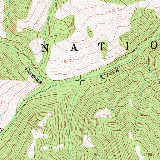 Topographic Map of Melville Creek, ID