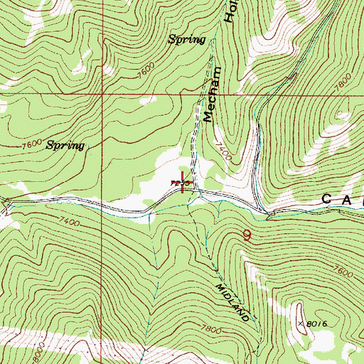 Topographic Map of Mercham Hollow, ID