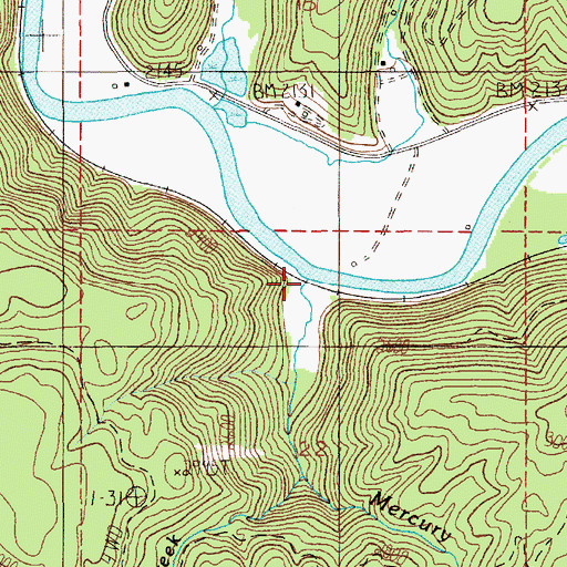 Topographic Map of Mercury Creek, ID