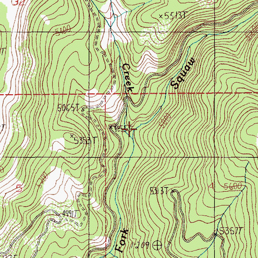 Topographic Map of Mesa Creek, ID