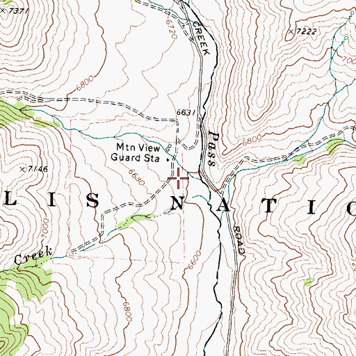 Topographic Map of Methodist Creek, ID