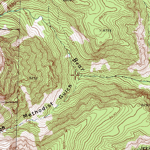 Topographic Map of Methodist Gulch, ID