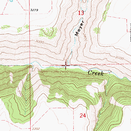 Topographic Map of Meyer Gulch, ID