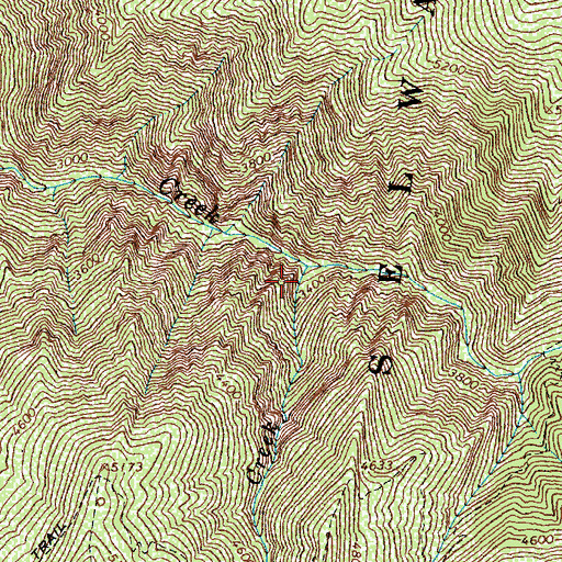 Topographic Map of Mica Creek, ID
