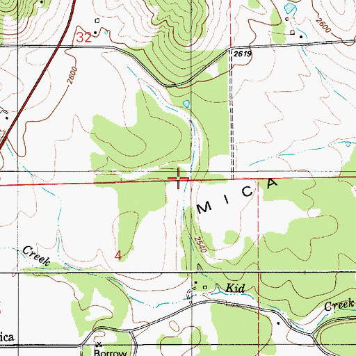 Topographic Map of Mica Flats, ID